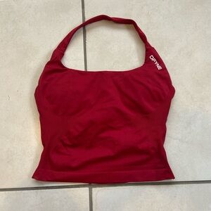 Crimson Red Dfyne Impact Halter Top Size Small
